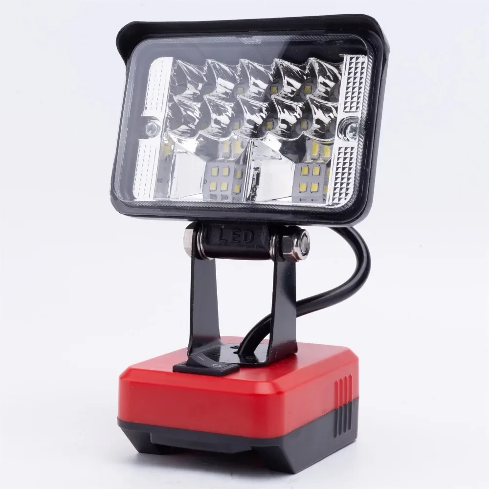 Luz de trabajo LED portátil para Lidl Parkside X20V TEAM Lámpara de camping alimentada por batería con puerto de carga USB tipo C (sin batería)