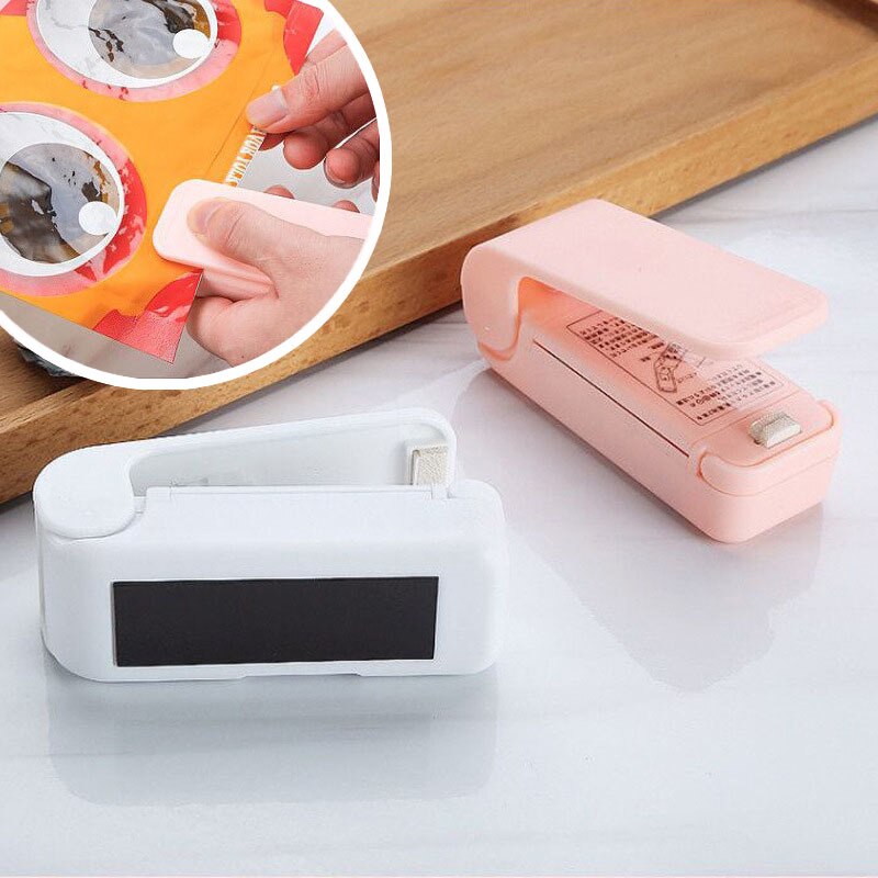 Zak Warmte Sealer Draagbare Mini Sluitmachine Handige Sealers Voor Voedsel Snack Plastic Pakket Opbergtas Sealers Keuken Gadgets