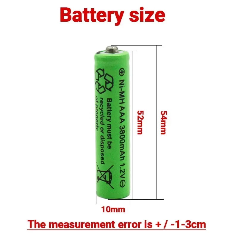 AA+AAA Rechargeable Battery, AA1.2v, 3800mAh, AAA 1.2v 483000mAh Suitable for Remote Control, Toys, Clocks, Radios, Etc charger