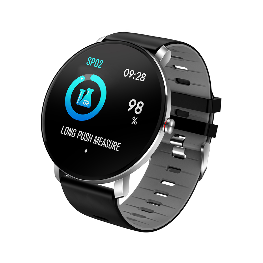 SENBONO K9 Smart Uhr Männer 1,30 "IP68 Wasserdichte Bluetooth 4,0 Fitness Armband Tracker Pedometer Herz Rate Monitor Smartwatch: Grau