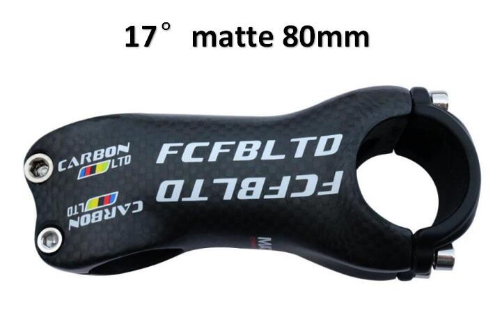 FCFB 3 K Carbon Fiber MTB Fiets Stuurpen 31.8 MM Carbon Racefiets Stuurpen Fietsen Stuur 6/17 Graden 80 90 100 110 120 130 MM: 17 degree 80mm