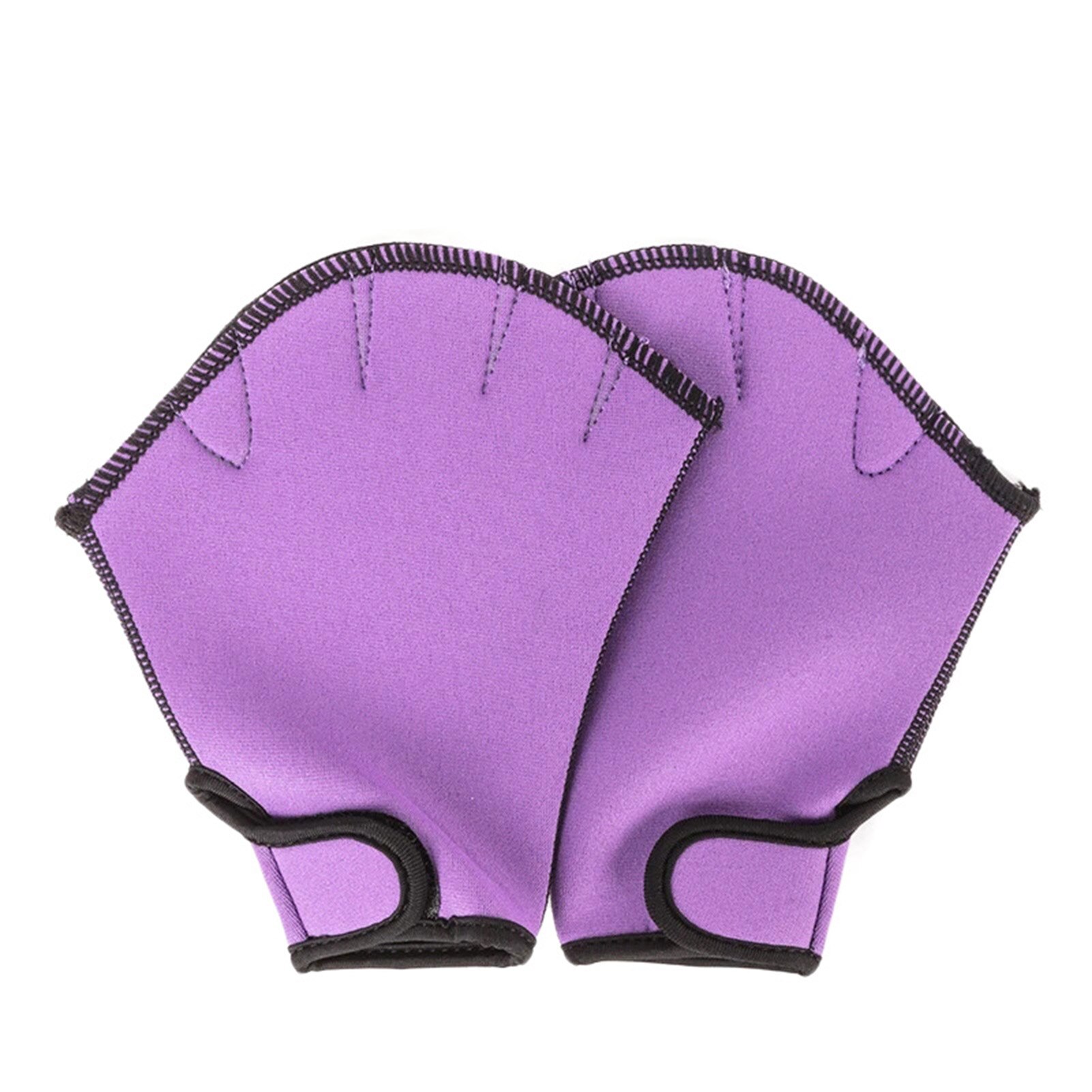 Fingerlose Schwimmhäuten Schwimmen Handschuhe Wasser Widerstand Tauchen Hand Web Ausbildung Schwimmen Handschuhe Für Schwimmen SM: LILA / M