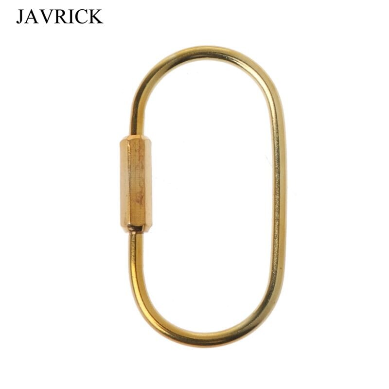 1Pc Simple Brass Key Chain DIY Keychain Ellipse Oval Shape Screw Lock Key Ring Clip Hanging Holders Accessories For Jewelry: 5