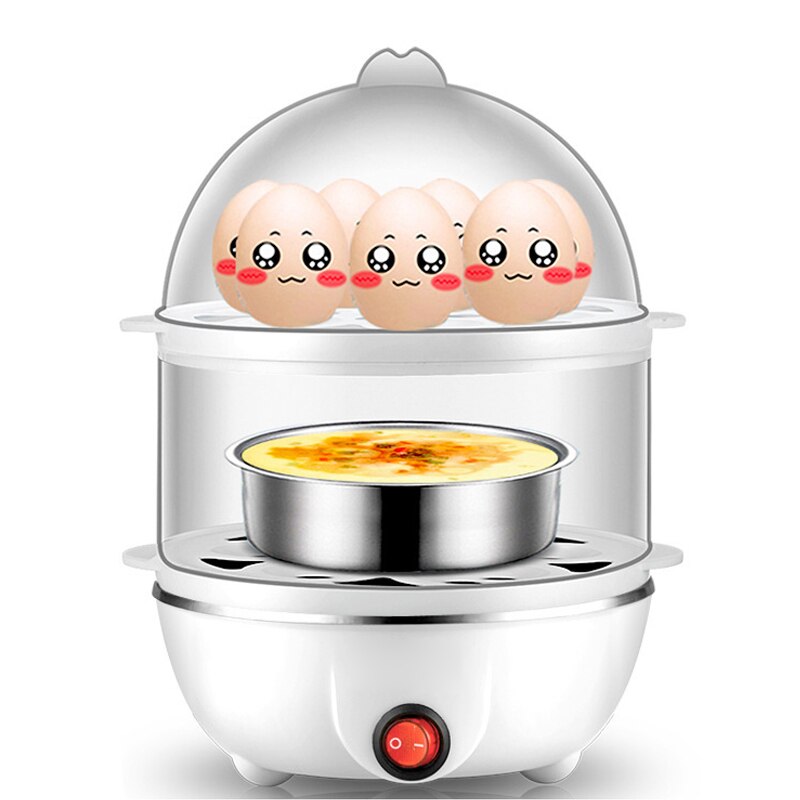 DMWD Multifunction Mini Egg Omelette Pancake Electric Non-Stick Fried Steak Frying Pan Boiled Eggs Boiler Cooker Food Steamer EU