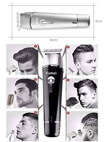 Kemei 5 in 1 Rechargeable Electric Hair Clipper Shaver Nose Trimmer KM-1015 For Man Waterproof Hair Clipper Cordless