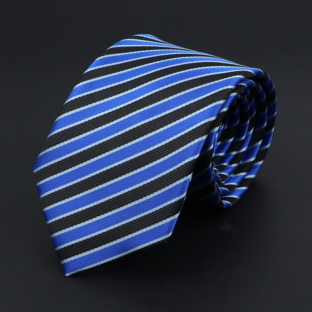 Corbata de punto a rayas para hombre, corbatas suaves clásicas de , tejido Jacquard de poliéster, accesorios de uso diario, Azul, Negro, Rojo, rosa,: 37