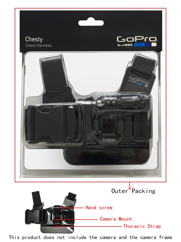 GoPro hero9 / 8 / 7 / 6 / 5 black full range Sports Camera with adjustable elastic chest strap