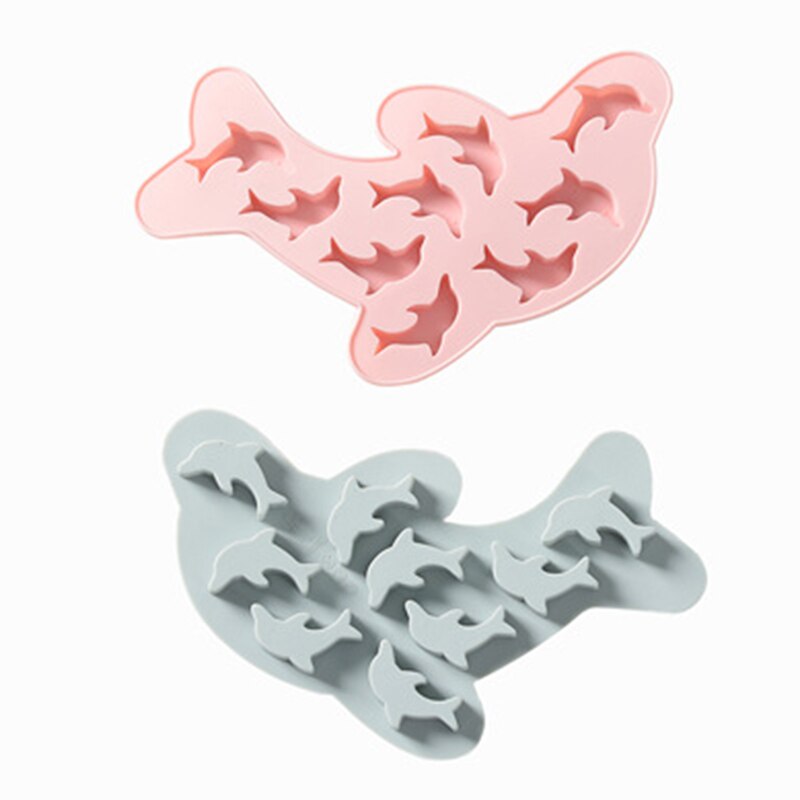 Moule à glace en Silicone en forme de dauphin, mignon, chocolat, gadget de cuisine GQ