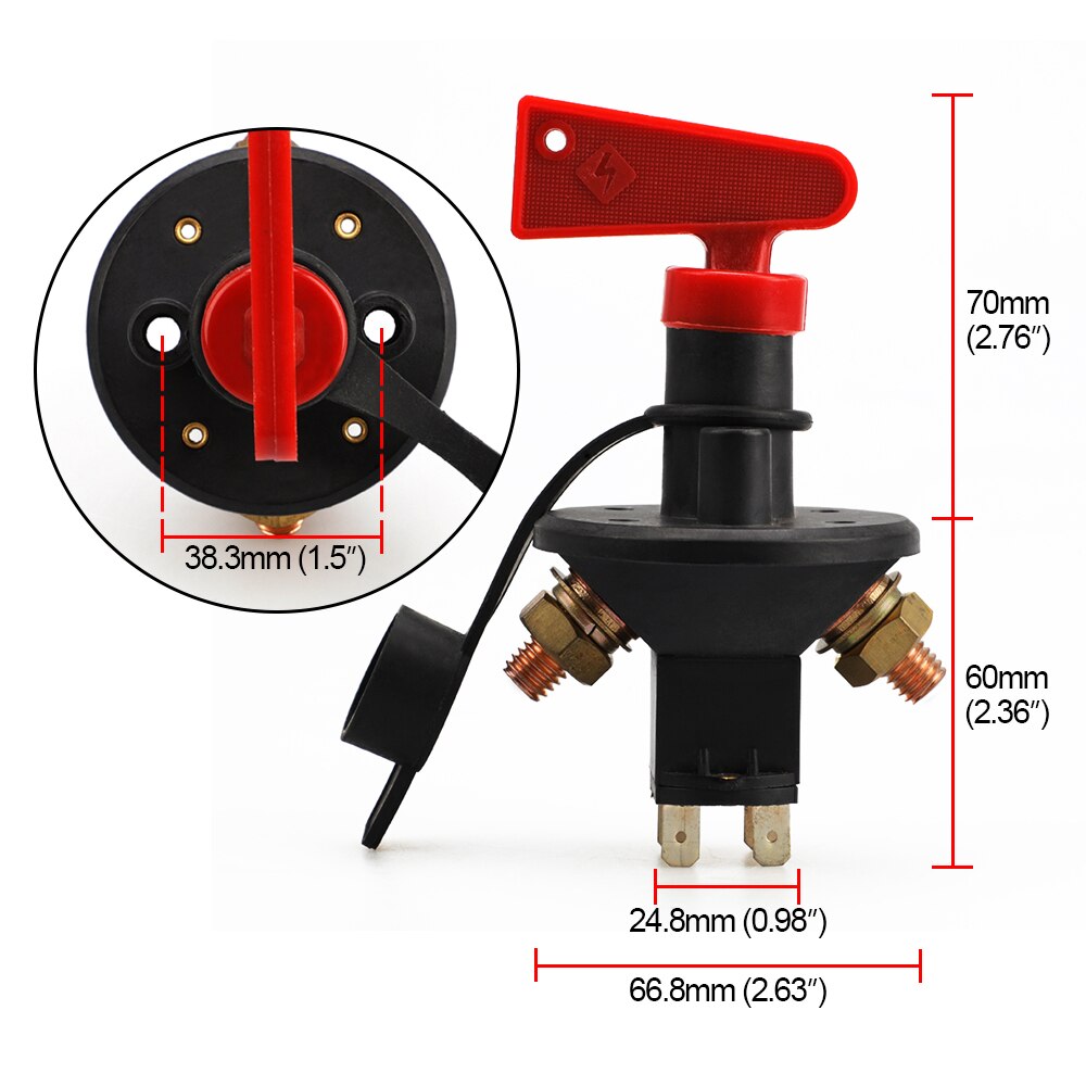 12V 24V Batterij Isolator Disconnect Switch Cut Off Power Doden Voor Auto Vrachtwagen Jachten