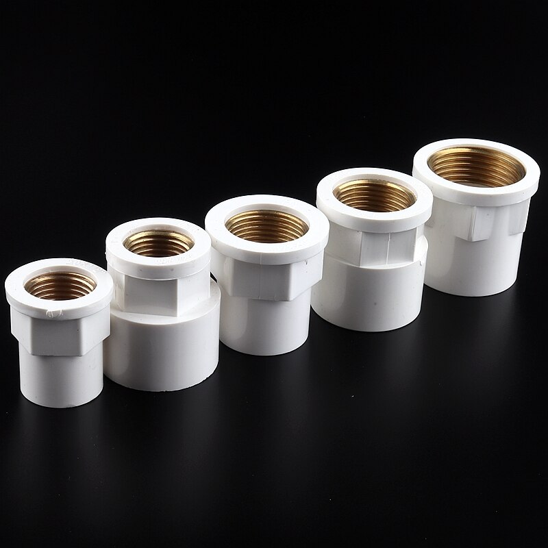 2-20pcs 1/2"~1" Brass Female Thread PVC Pipe Quick Straight Connectors Irrigation 20~32mm Reducing Watering Pipe Fittings Joints