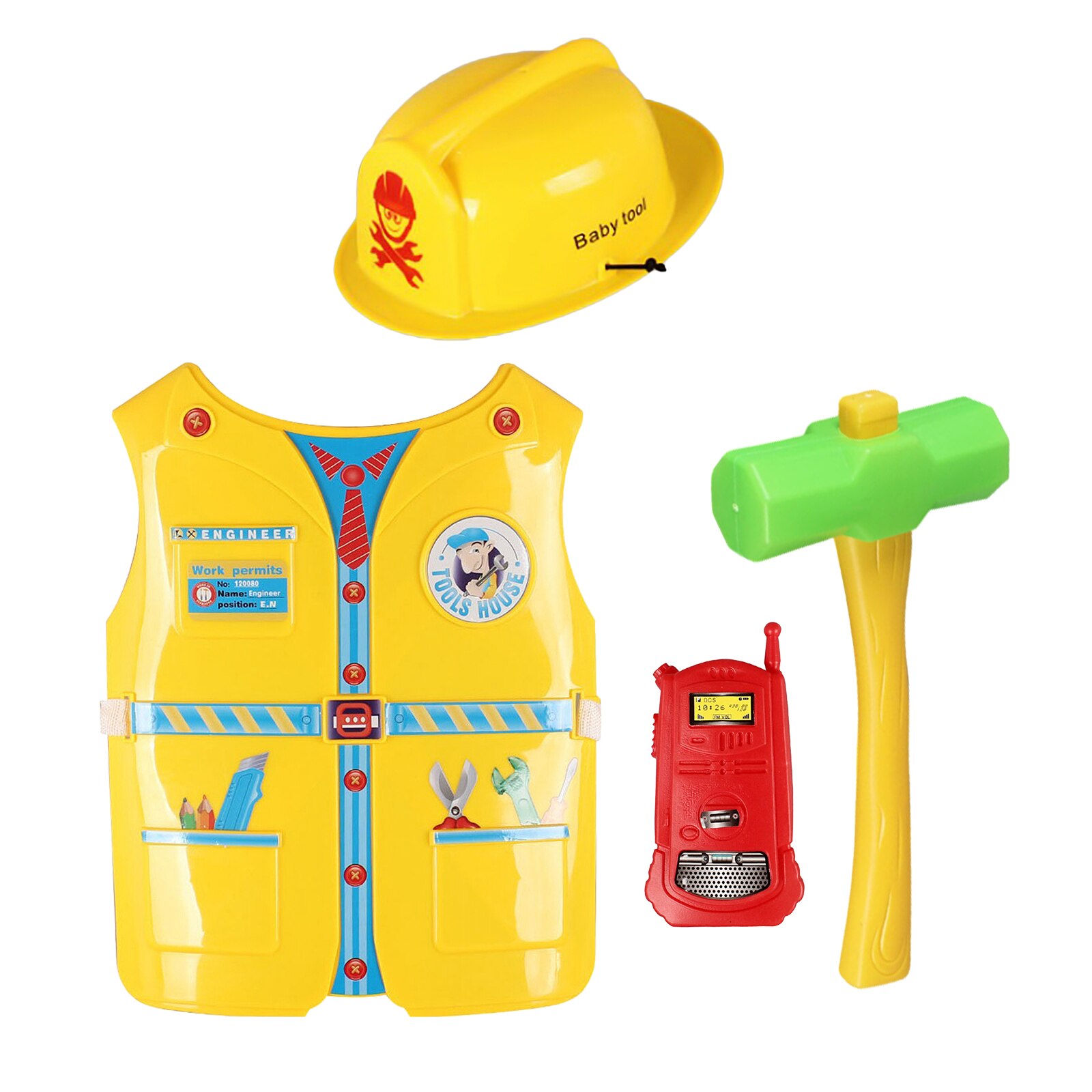 Bouwvakker Kostuum Rollenspel Techniek Dress Up Activiteiten Feestdagen