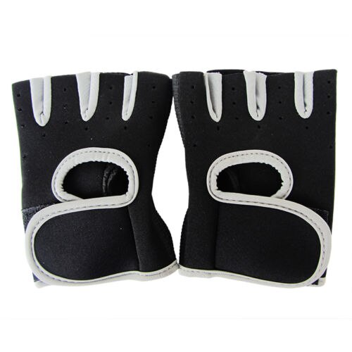 Guantes a medio dedo para deportes al aire libre para niños y niñas, antideslizantes, para ciclismo, patinaje, entrenamiento de Fitness: Light Grey