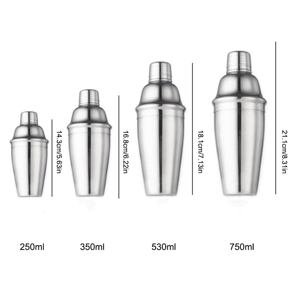 Cocktail Shaker Stainless Steel Martini Shaker Drink Shaker Bar Tools Accessories Bartender Kit for Home &amp; Bar Use