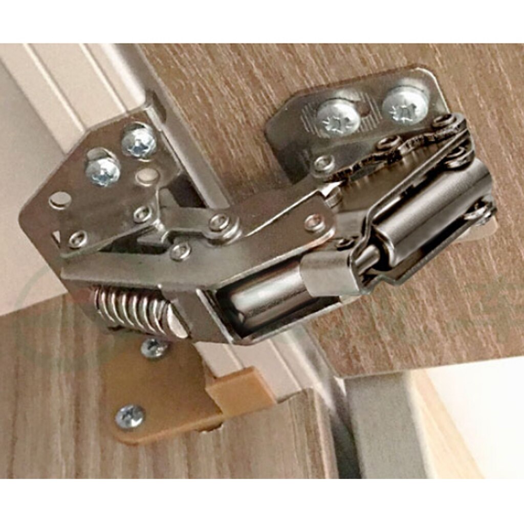 4 Pieces 90 Degrees Hydraulic Hinge Automatic Hinge With Damper, Rustproof, Corrosion Resistant