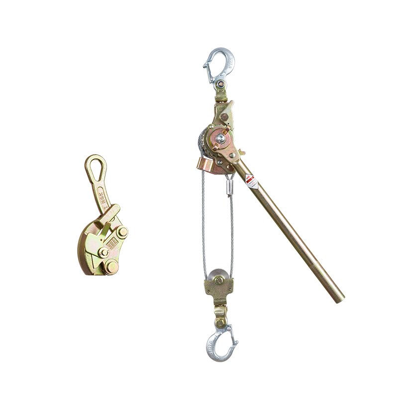 1/1.5/2T Manual Tools Hoist Ratchet Hand Cable Winch Puller Crane Manual Wire Rope Tensioner
