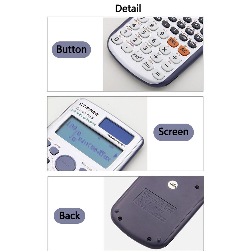 Draagbare Wetenschappelijke Rekenmachine Kantoor Rekenmachine Display Functies Elektronische Berekenen Tool Student Rekenmachine Wetenschappelijke