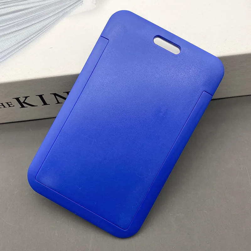 Gorący bubel kobiety mężczyźni etui na dowód osobisty portfel moda Student Bus ID Business Slide Card osłona z uchwytem etui na torebkę: Dark Blue