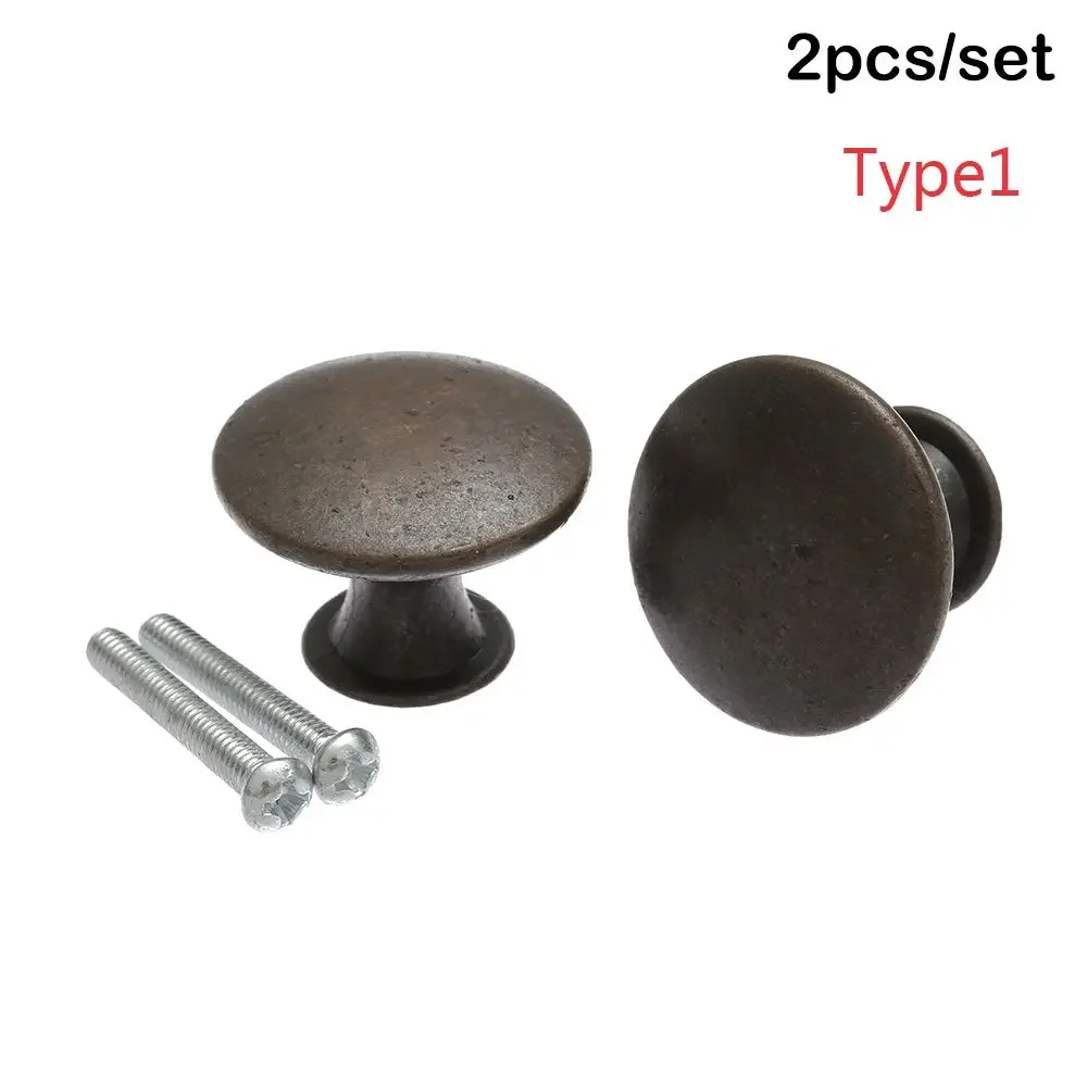 2 stuks antieke stijl handgrepen, bronskleurige retro legering, keukenladeknoppen, kastdeurknoppen, meubelbeslag: Zwart