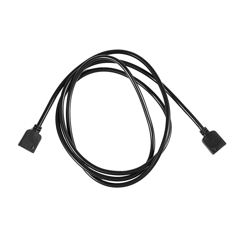 Tiras LED RGB 4 Pin conector hembra a hembra Cable de extensión negro 1M: Default Title