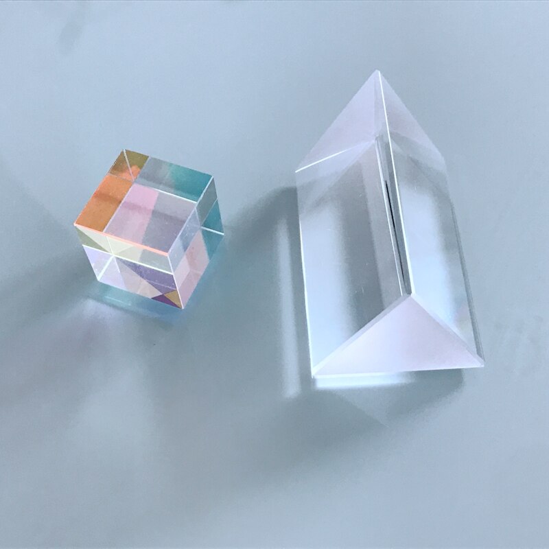 Prisma de seis caras combinado de colores para niños, Prisma de cristal óptico, tomar fotos para ver prisma para arcoíris, fotografía, espejo de diamante