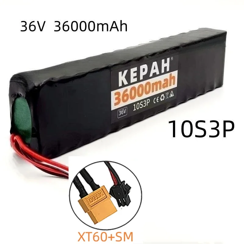 36V 36ah 18650 lithium battery 10s3p 36000mah 1000w 42V electric scooter m365 power battery with battery pack: Orange
