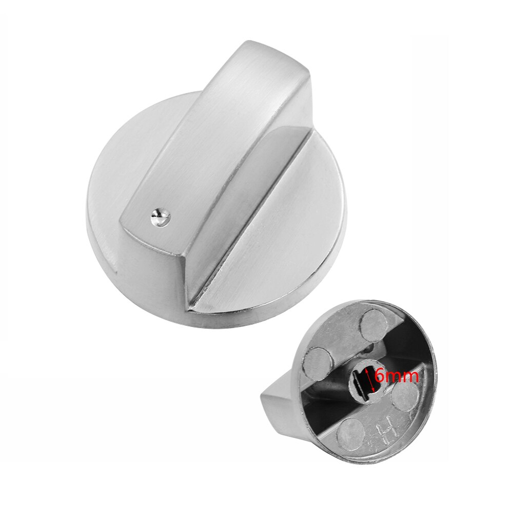 2Pcs 6/8mm Universal Metal Rotary Switch Control Knobs Replacement for Kitchen Cooker Gas Stove Oven Cooktop Accessories: 0-6mm