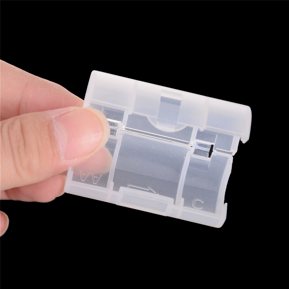 4 Stks/set Aa Batterij Maat C Batterij Gevallen Box Adapters Converter Houder Switcher Converter