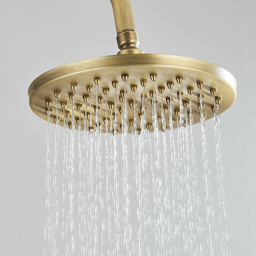 Badkamer 8 inch antiek messing douchekop bad regendouche kraankop badkameraccessoires massief messing