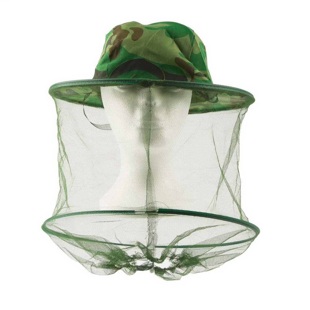 1 pc Vissen Hoed Insect Bee Mosquito Weerstand Bug Net Mesh Hoofd Gezicht Protector Cap Zon