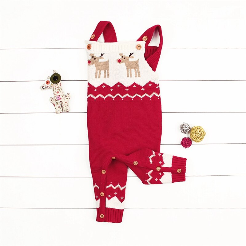 Newborn Baby Christmas Sweater Infantil Boy Girl Newborn Christmas&#39;s Party Cute Clothes Romper Baby Sweaters