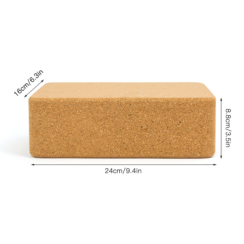 Lightweihgt Eco-friendly Yoga Block Cork Wood Yoga Brick Soft High Density Yoga Block to Support Poses Fitness Equipment