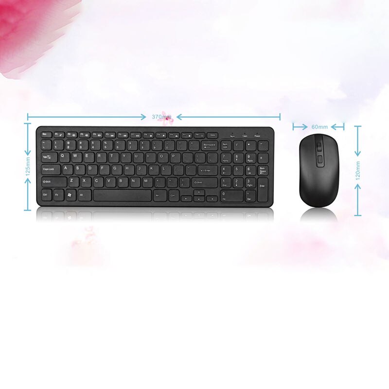 2.4G Optical Wireless Keyboard Mouse Kit Wireless Mouse Usb Receiver Combo For Pc Laptop Portable Ultra Thin Office Suit