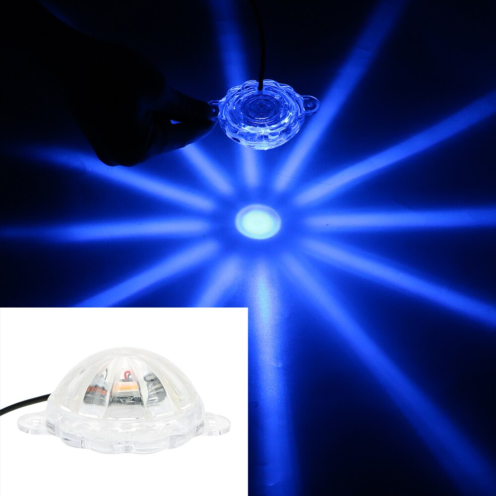Flash stroboscopique LED pour motos, lumière d&#39;ambiance, éclairage pour châssis, DC 12V: blue light