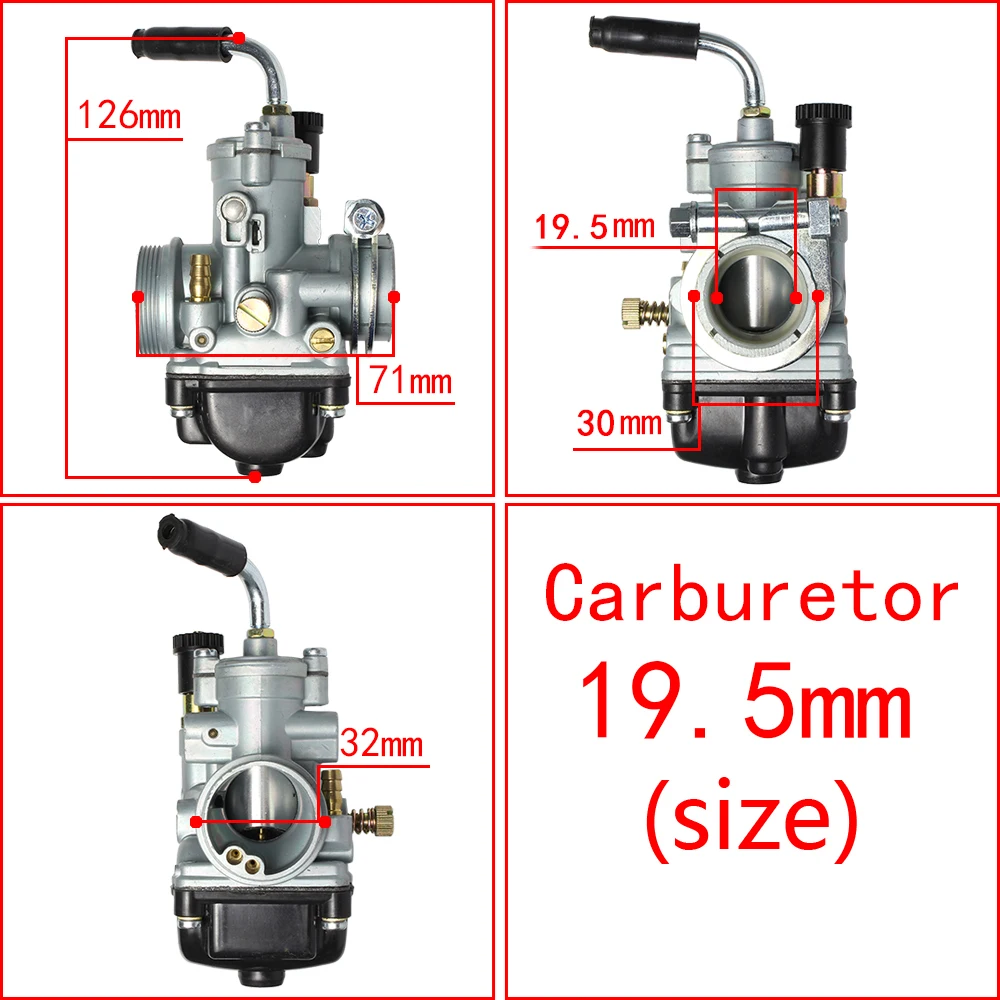 Carburatore Moto - Dellorto PHBG 17.5-21mm - Motore 50-90CC - Scooter Ciclomotore - Lega di Zinco: Champagne