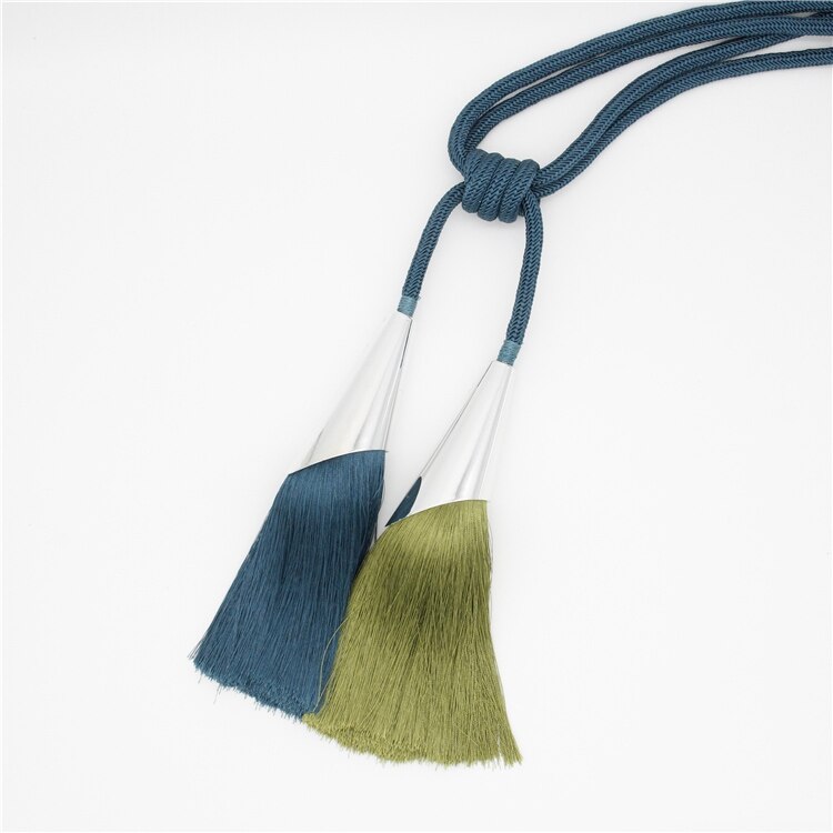 2Pcs/Pair Curtain Brush Tiebacks Tassel Fringe Hanging Belt Balls Curtain Accessories Holderback Tie Backs Lashing Bind: color12