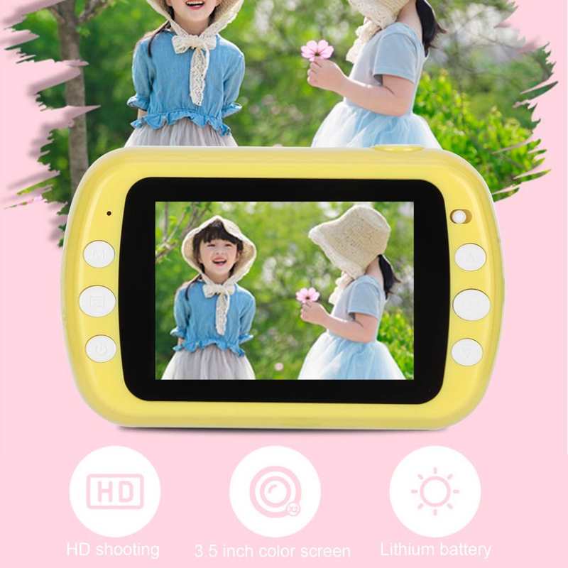3.5in 1080P Instant Camera Digital Dual Lens Thermal Printing Kids Supports Shooting Recording Video Portable Instant Cam