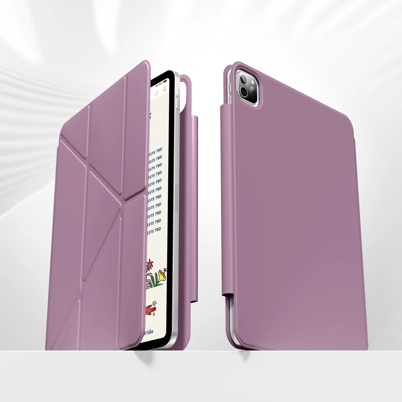 Magnetic for iPad Pro 11 13 inch, Pro 12.9 Air 11 Air4/5 10.9 With Magnetic Detachable Y-Shaped Folding Cover