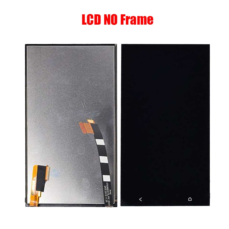 Pour HTC One M7 assemblage d'écran LCD avec verre tactile du boîtier avant, 801e One M7 écran LCD original noir rouge or bleu argent