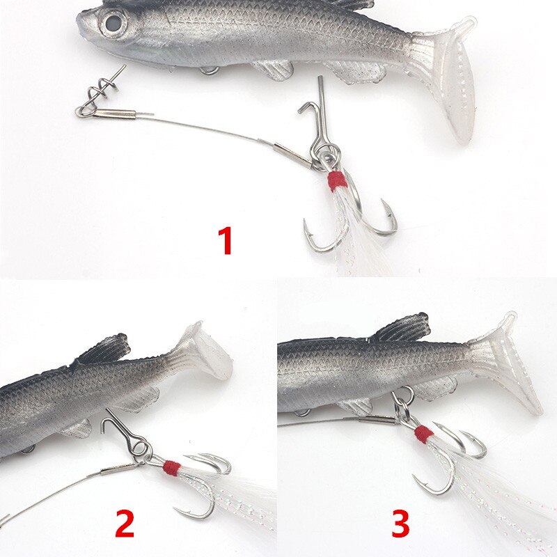 100 unids/lote 19mm gancho de pesca alfileres de conexión aguja bloqueo fijo ayudar señuelo suave accesorios de pesca herramient