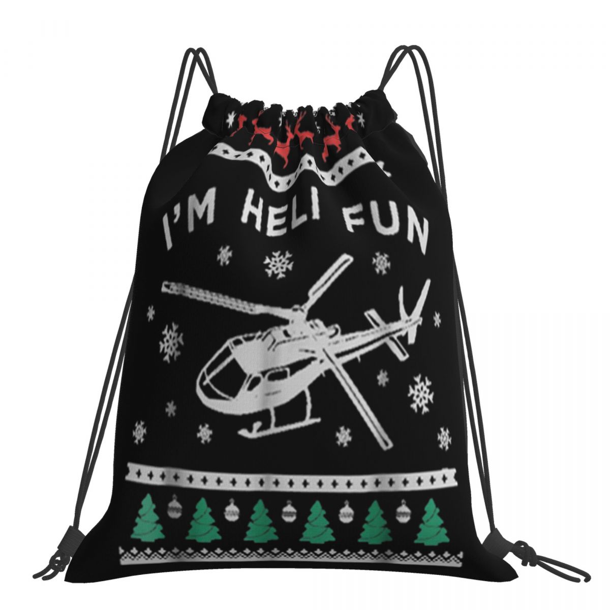 Pretty Helicopter Ugly Christmas Heli Pilot Dj Latest Brand Youth Middle Aged Cheap Bags Backpack Bag: Default Title