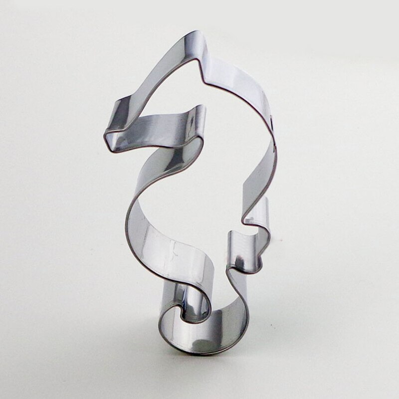 Goedkope hippocampusvormige roestvrijstalen koekjesvormpjes voor het bakken van taarten  dh068