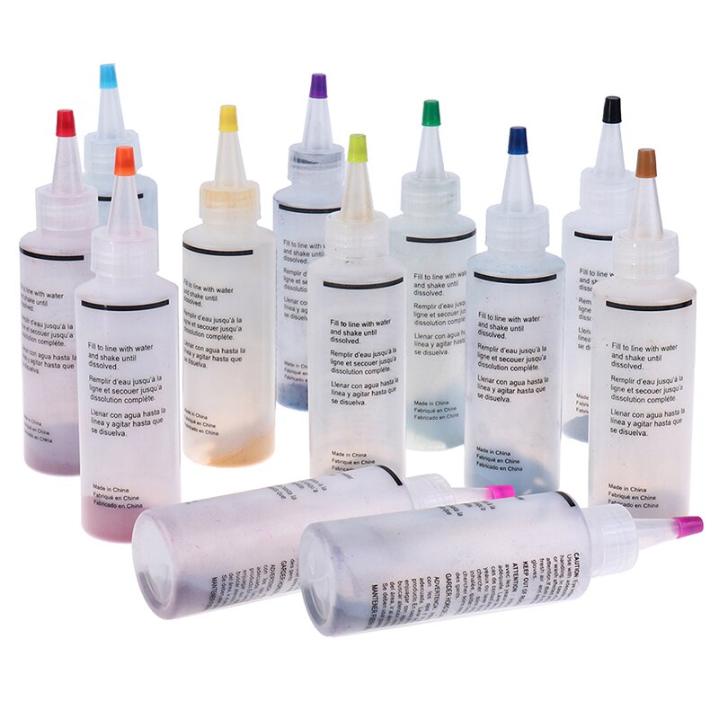 12 Pieces/bottles Tulip One Step Tie Dye Kit Vibrant Fabric Textile Permanent Paint Colours Clothes DIY Tie Dyes Non-toxic