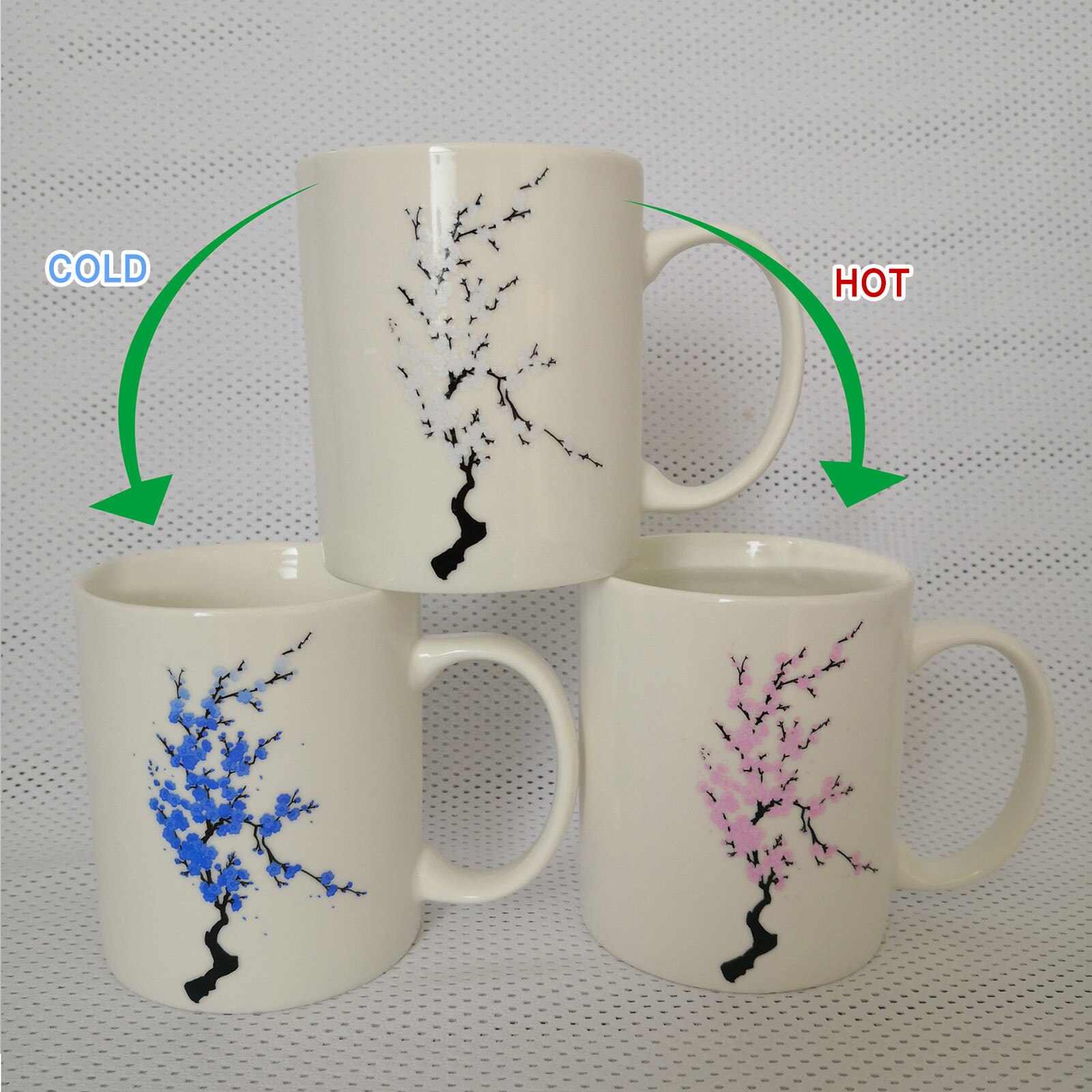 Saintgace Thermal Color Change Coffee Cups Flowers pattern office Couple Ceramic Tea Coffee cups & mugs Drinkware tazas