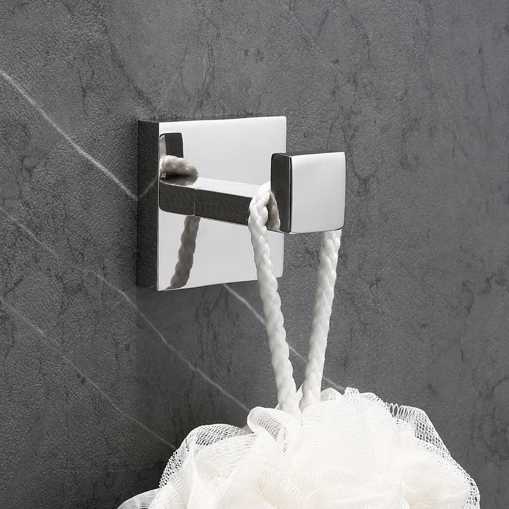 SUS 304 Stainless Steel Bathroom Hardware Set Chrome Polished Toothbrush Holder Paper Holder Towel Bar Bathroom Accessories