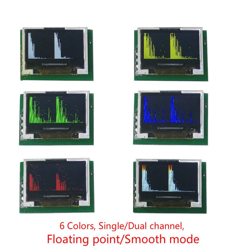 Ghxamp 0.96 Inch Miniatuur Kleur Lcd Muziek Spectrum Display Module Shell Ips Scherm Multi-Modus Eindproduct