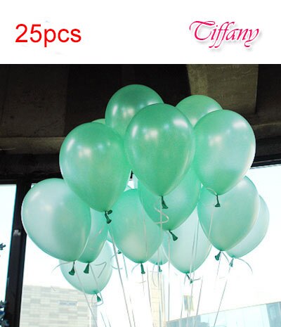 25 stks/partij Party Bruiloft Decoratie Multicolor roze witte Ballon Verdikking Peer Impulsen Gelukkige Verjaardag Feestartikelen Ballonnen: Tiffany