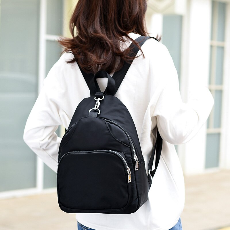 Vrouwen Waterdichte Nylon Rits Rugzak Reizen Ongedwongen Schoudertassen Schooltas Rugzakken Mode Sac Schooltassen Voor Tienermeisjes