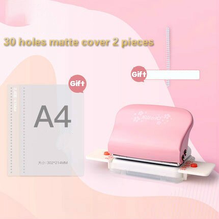 A4(30 Holes)b5(26 Holes)a5(20 Holes) Hole Puncher Loose Leaf Hole Punch Handmade Loose-leaf Paper Hole Puncher Stationery Office: Army Green