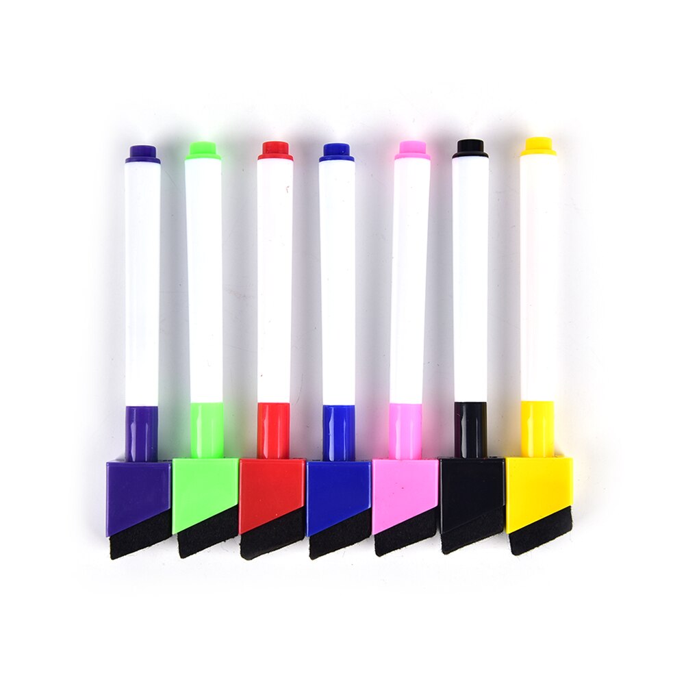 5pcs/lot Magnetic Whiteboard Pen Erasable Dry White Board Markers Magnet Built In Eraser Office School Supplies
