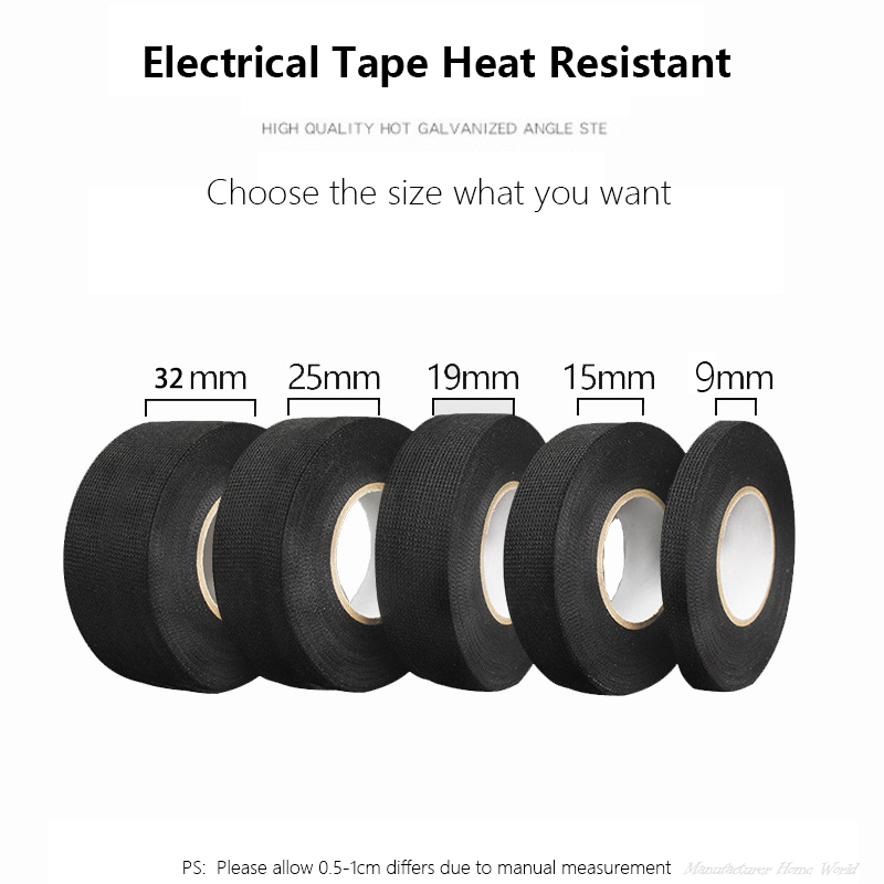 Electrical Tape Heat Resistant Harness Tape Insulation Automotive Fabric Cloth Tape Waterproof Noise Resistance Adhesives Tape